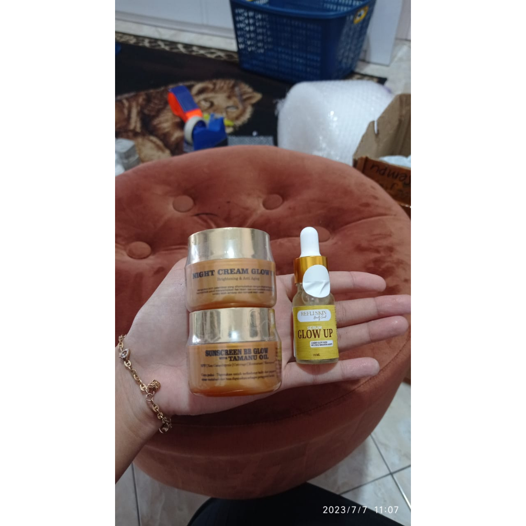 PAKET SKINCARE L-GLOW ISI 3 NIGHT&BB TAMANU&SERUM GLOW UP/SERUM SKIN BARIER