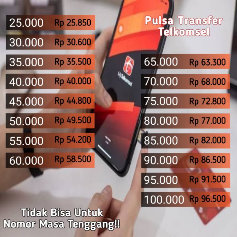 perdana Pulsa Transfer Telkomsel 25.000 - 100.000