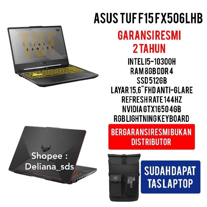 Laptop Gaming Asus TUF F15 FX506LHB Garansi Resmi 2 Tahun Laptop Asus Gaming TUF F15-FX506LHB Laptop Gaming TUF F15 FX506LHB Laptop TUF Asus F15-GX506LHB
