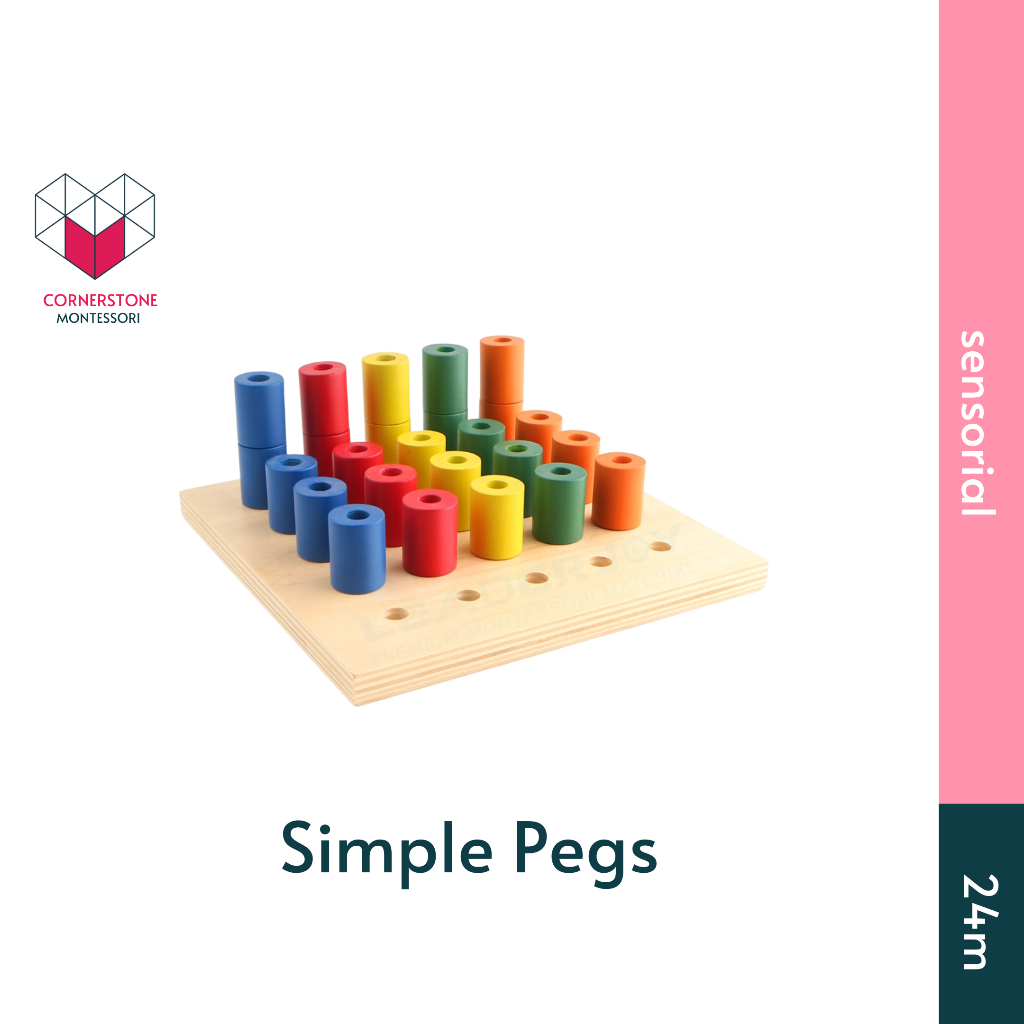 Cornerstone Montessori Simple Peg Board - Montessori Sensorial