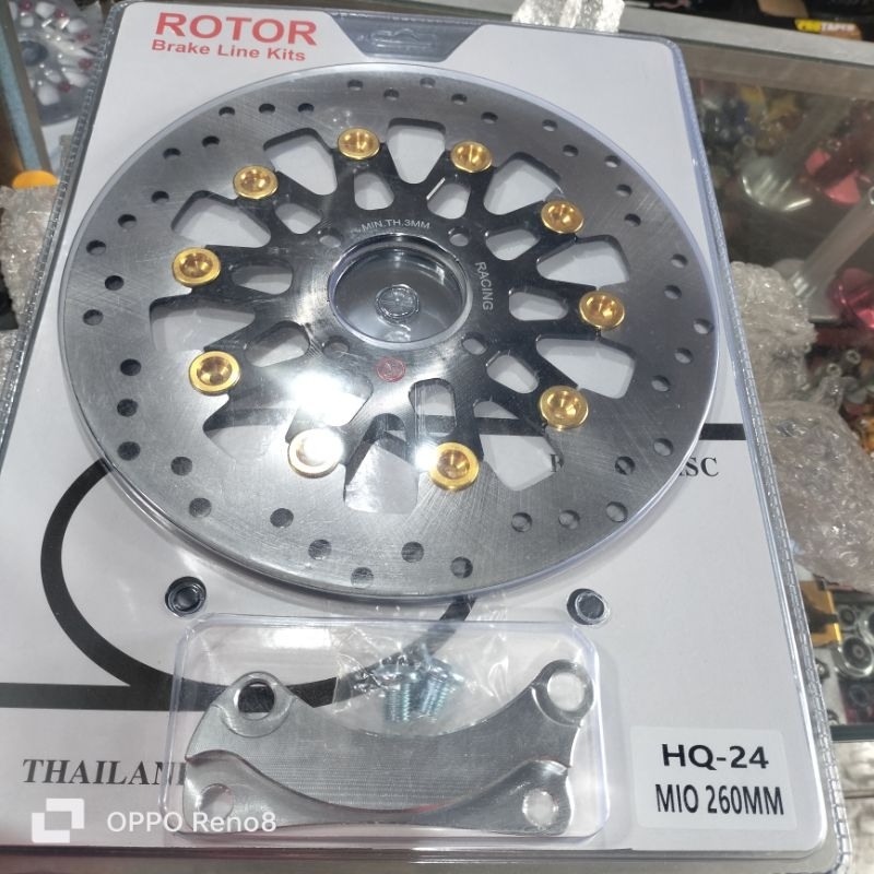 PIRINGAN ROTOR BULAT 260mm plus breket disc universal variasi motor mio