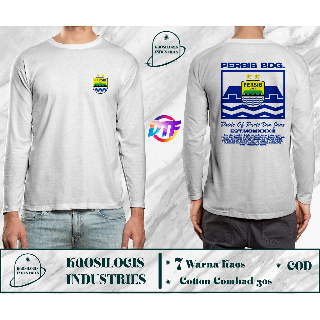 Kaos Lengan Panjang Bola Bobotoh Viking Persib Club Distro Bandung Dewasa Original Passion 33 Pride 