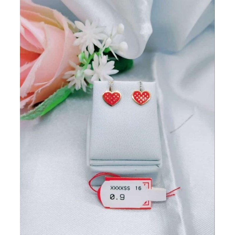 Anting emas 70 hati merah