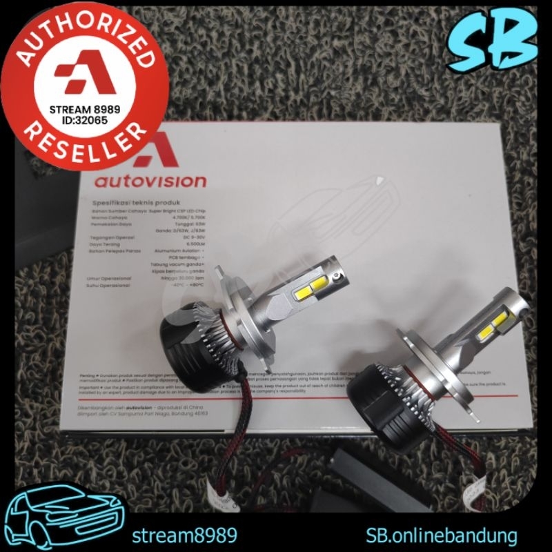 LED Autovision Carbon LX H4 63w 4700k hi low Headlamp LED