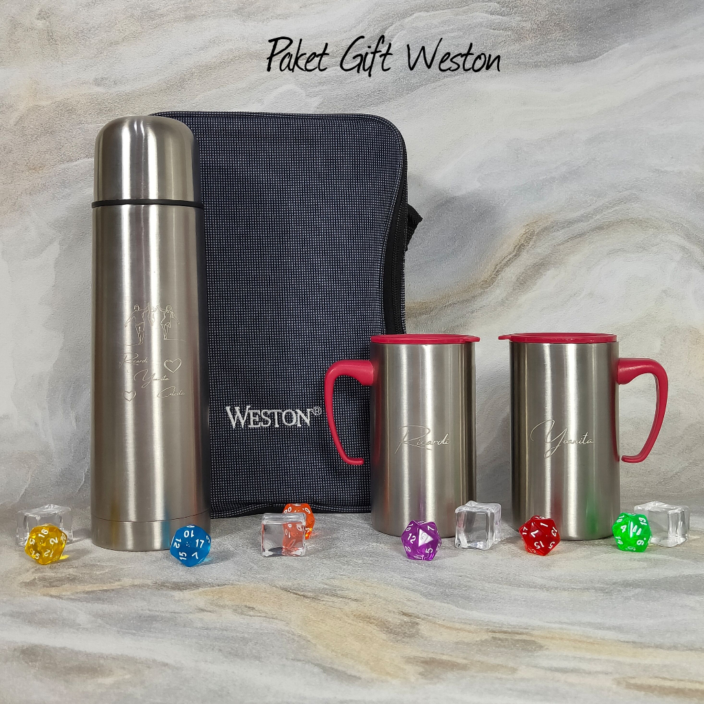 Termos + 2Mug weston ~ Paket souvenir ~ Hadiah