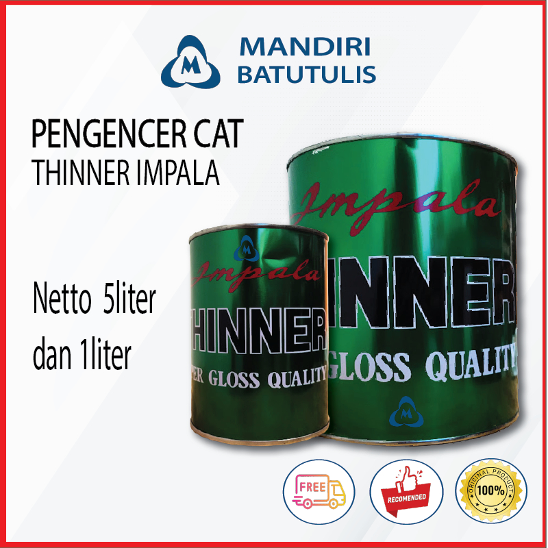 THINNER IMPALA Kaleng 5 Liter / TINER IMPALA / PENGENCER CAT