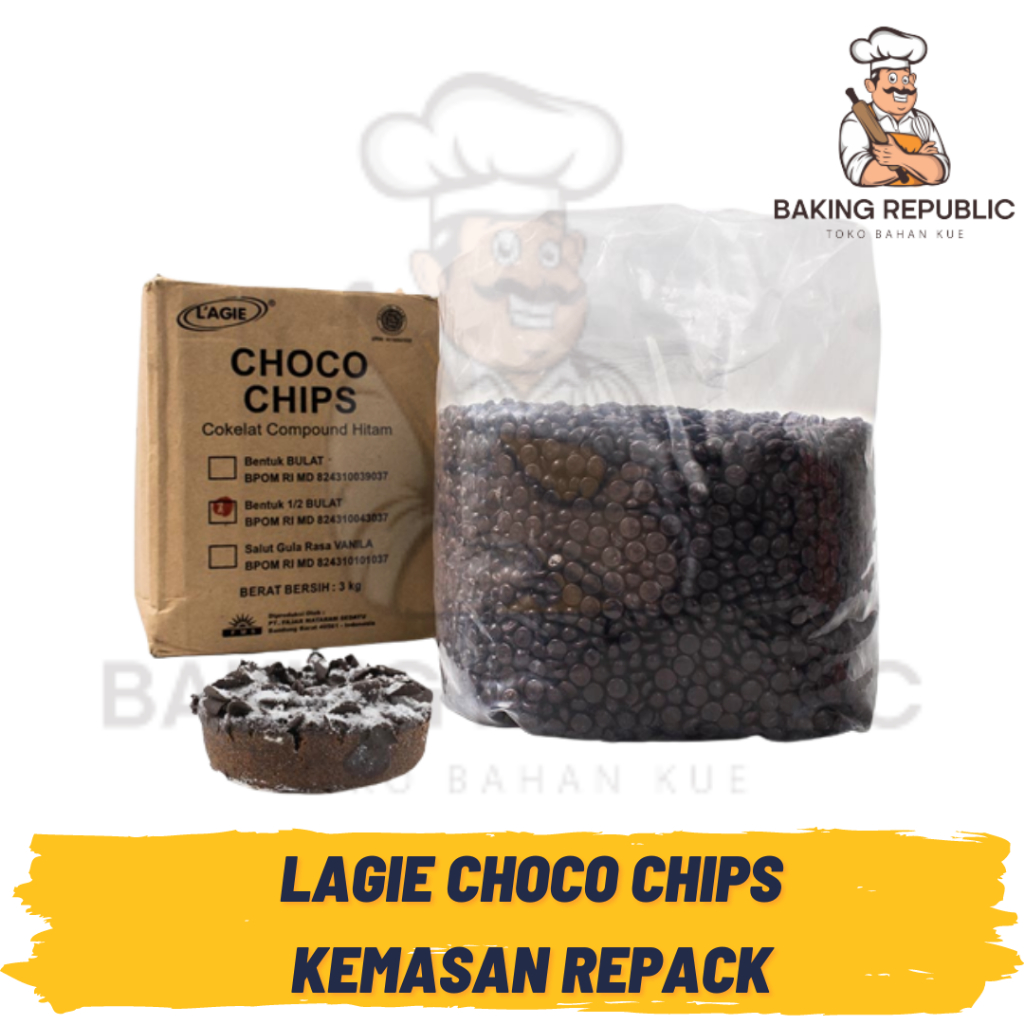 

LAGIE | CHCOCO CHIPS | 250 GRAM | LAGIE SETENGAH BULAT CHOCO CHIPS