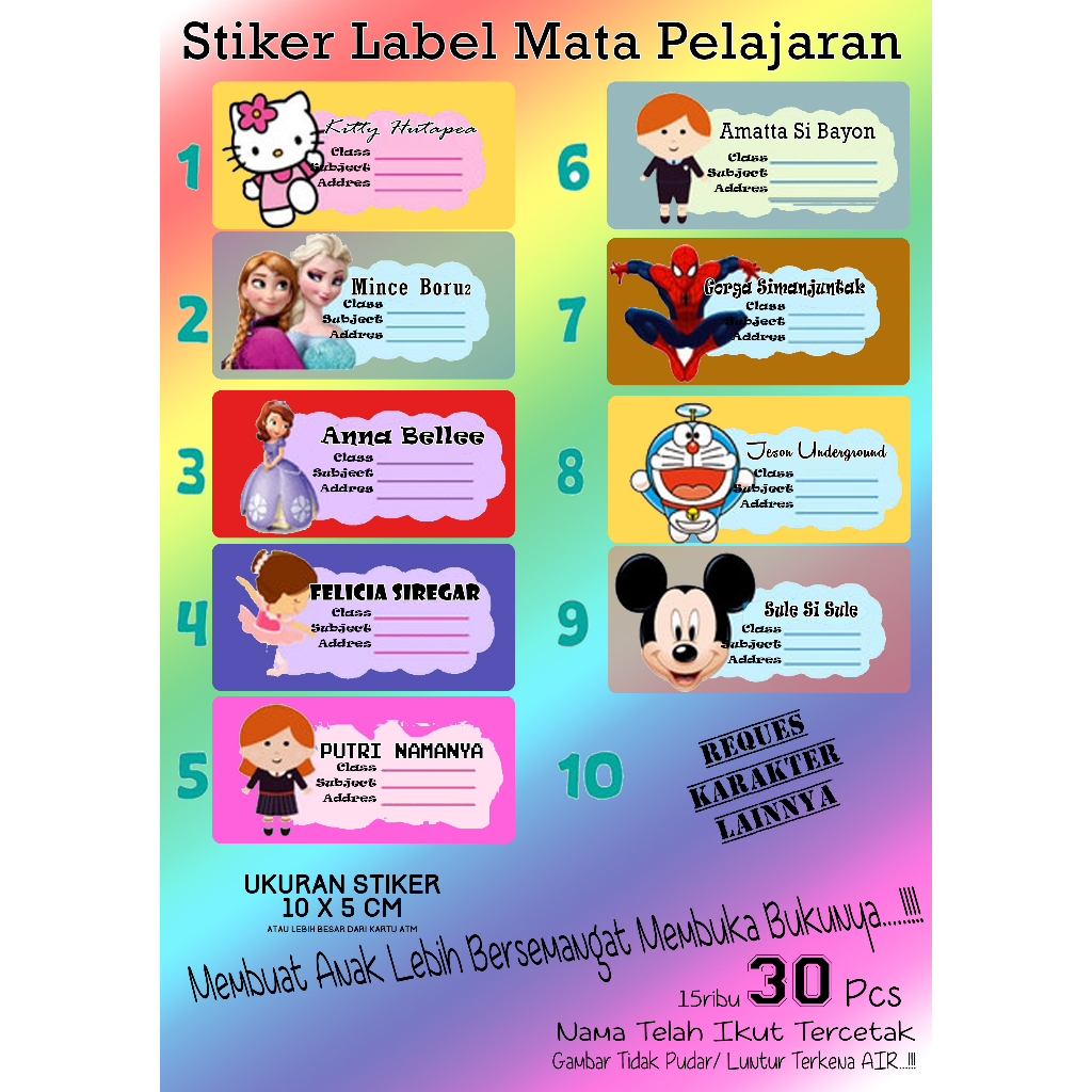 

SRIKER MATA PELAJARAN