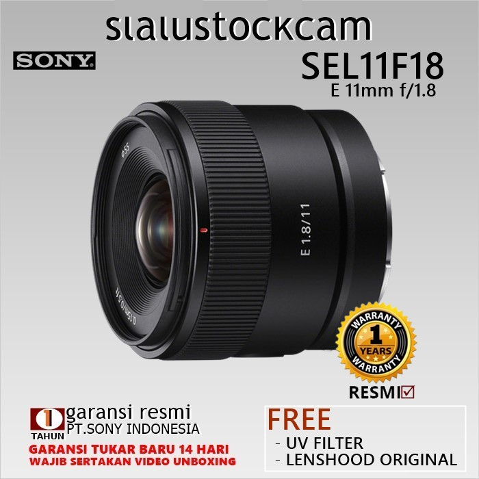 Sony E 11mm f1.8 APSC Lens Sony 11 mm f/1.8 GARANSI RESMI