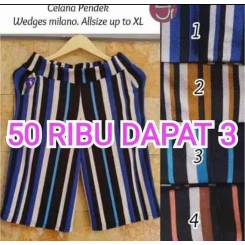Celana Kulot Salur Jumbo 50 Ribu Dapat 3 Pcs Kekinian Celana Kulot Celana Jumbo