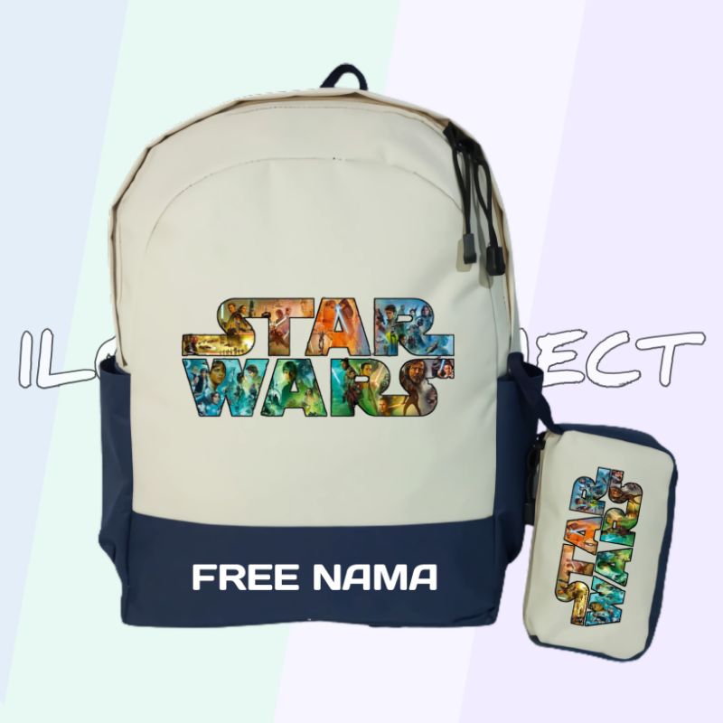 Tas Anak Star Wars Ransel Anak Sekolah Custom Gambar Star Wars Free Cetak Nama