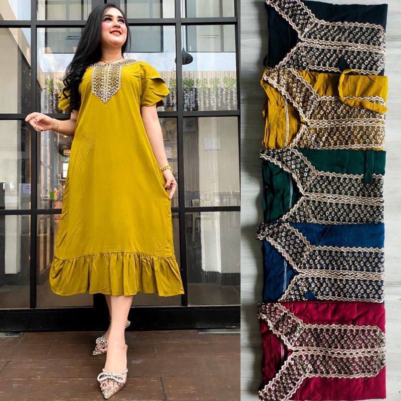 DASTER INCESS RENDA ARABIAN LENGAN DOBLE/ GAMIS DUBAI ARABIAN / DASTER TERBARU