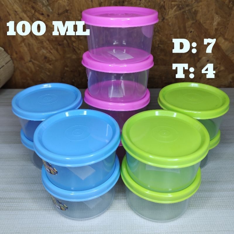 6Pcs Toples Kecil Plastik Swedia 5076 // Toples Sambal // Toples Mini Tantos // Toples Tempat Bumbu