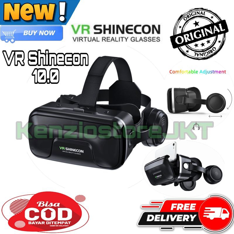 VR BOX Shinecon 10.0 Virtual Reality Glasses with Headphone
