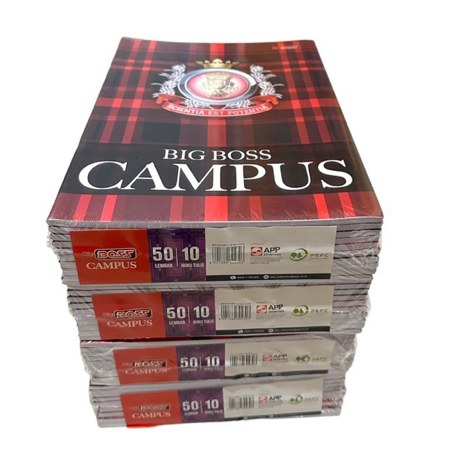 

Buku Tulis BigBoss 50 Lembar / Buku Sekolah Besar Campus / Buku Tulis Boxy