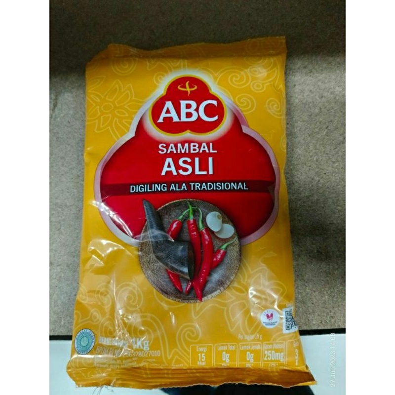 

Saus Sambal ABC 1kg Kemasan Bantal