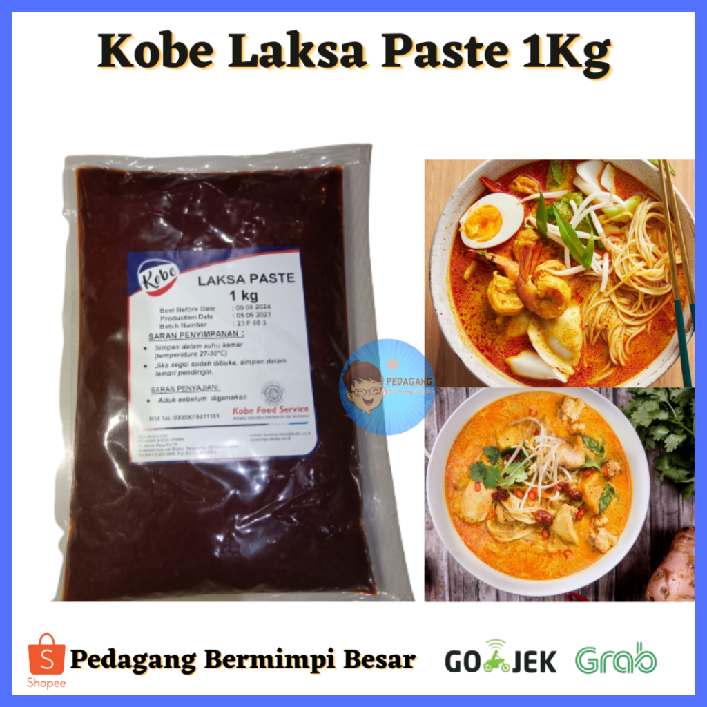 [PBB] Kobe Laksa Paste 1Kg / Bumbu Laksa Instan / Laksa Paste Premium / Bumbu Masakan Singapore Mala