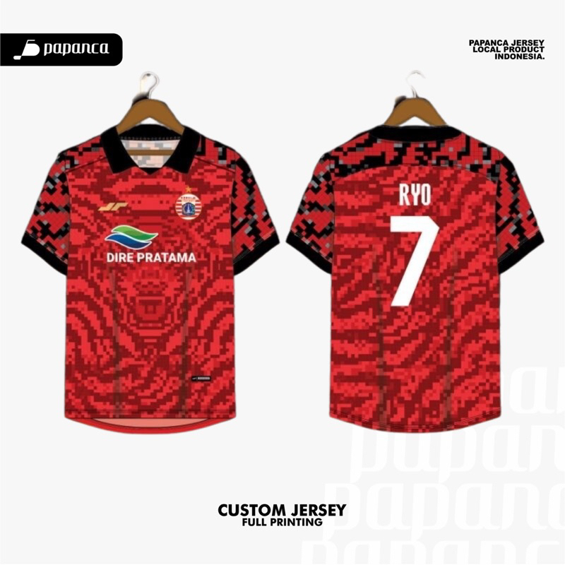 Jersey Persija Jakarta Tiger Pix 2024 FullPrinting FreeNameSet