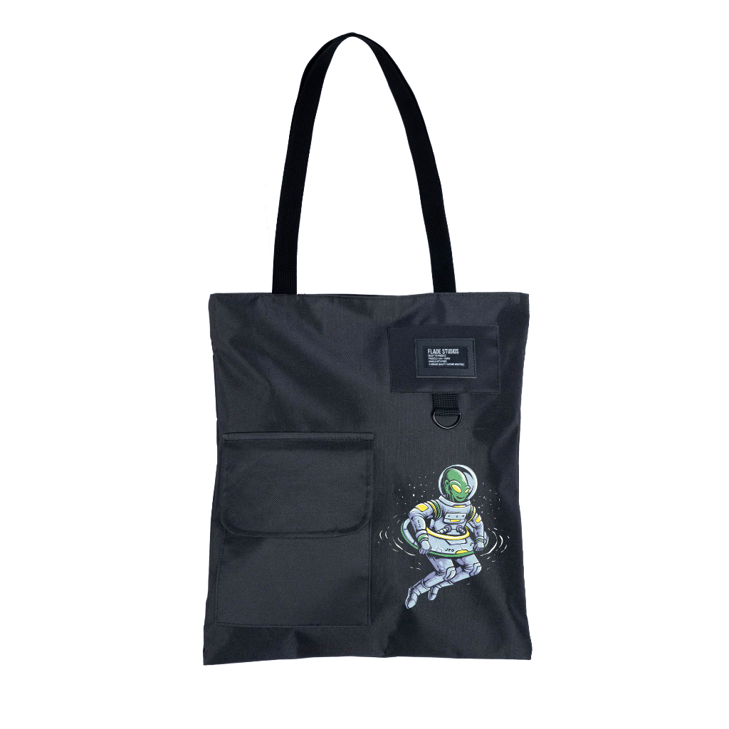 

ID FLADE STUDIOS - TAS TOTEBAG MULTIFUNGSI PRIA WANITA - TOTE BAG SELEMPANG BAHU - ASTRONAUT SERIES
