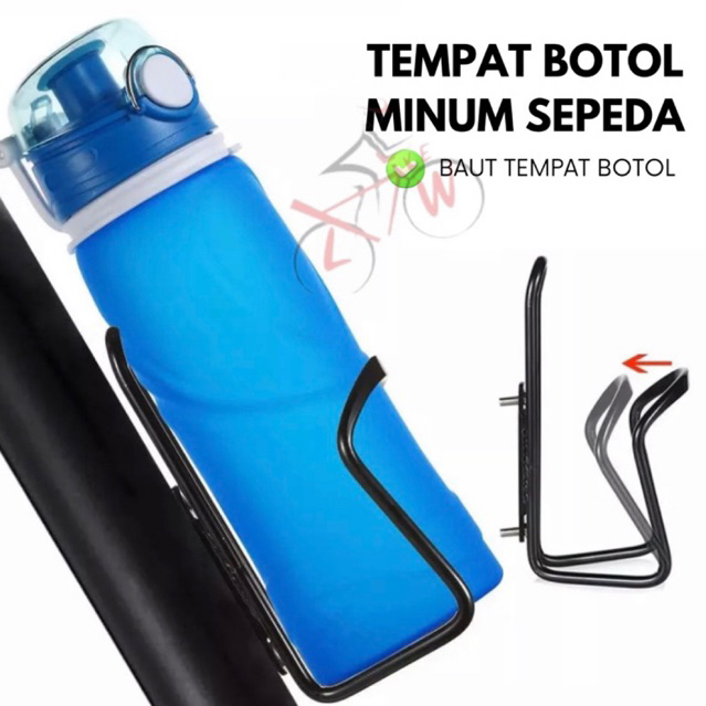Tempat Botol Minum Sepeda Aluminium | Baut Tempat Botol Sepeda