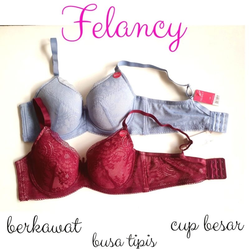 BRA bh busa tipis berkawat cup full besar- FELANCY-01025