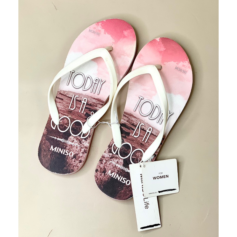 MINISO Flipper Sandals Sandal Jepit Mix Color Rubber Original