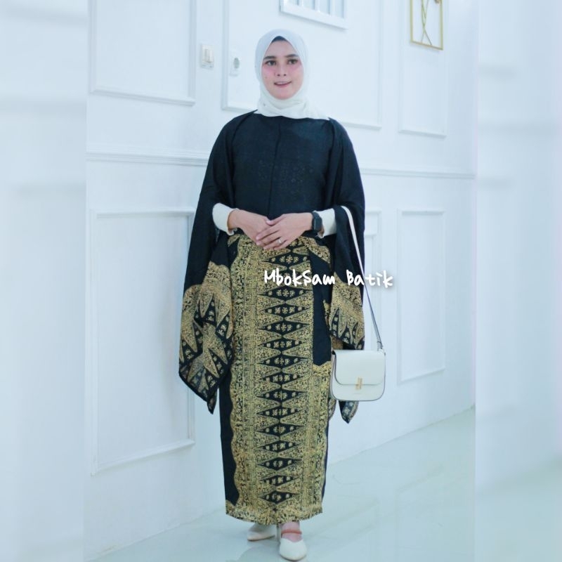 SET BATIK BATWING MIX ROK LILIT | SETELAN BATWING JUPRI KOSONGAN | SET BATWING MOTIF JUPRI | SETELAN