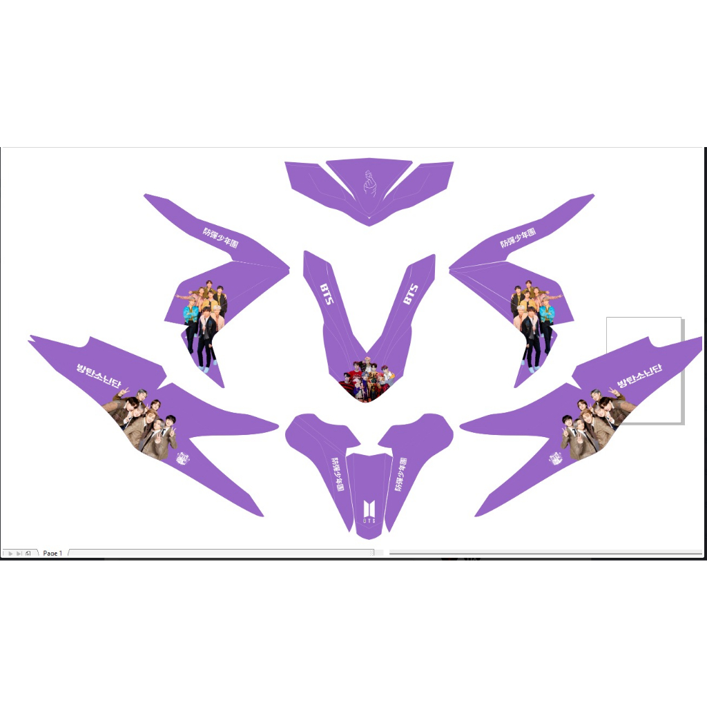 Decal Beat Stiker Beat 2022 Striping Sticker Variasi Beat 2022