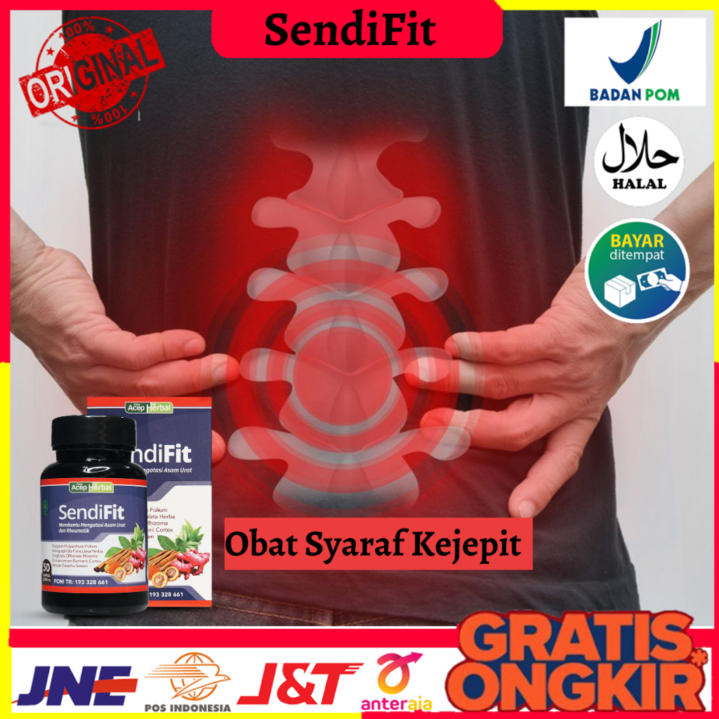 Obat Syaraf Kejepit, Asam Urat, Kolesterol Tinggi, Reumatik, Obat Kaki Kebas - SendiFit 100% Origina