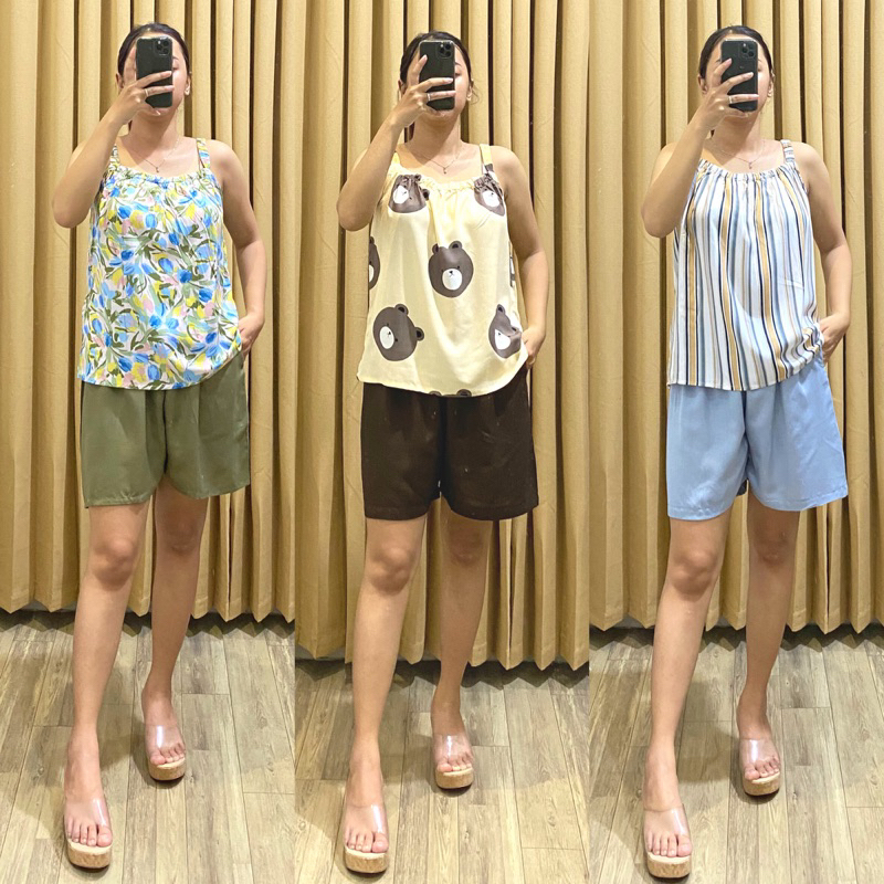 BABYDOLL RAYON PENDEK TALI | SETELAN YUKENSI BAHAN RAYON UNTUK DEWASA | BAJU TIDUR BABY DOLL TERBARU