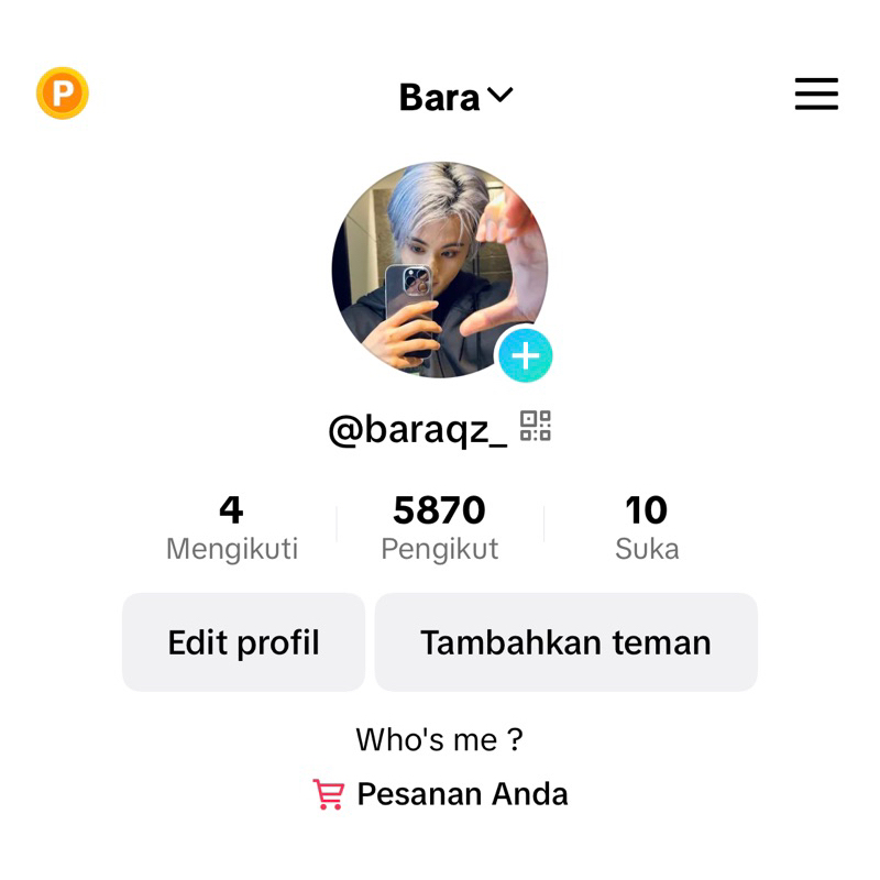 jual akun tt 5k+follower