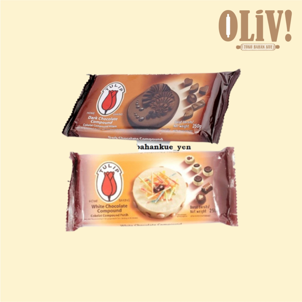 

Tulip Dark Chocolate Compound / White Chocolate 225gr - Dark 225gr