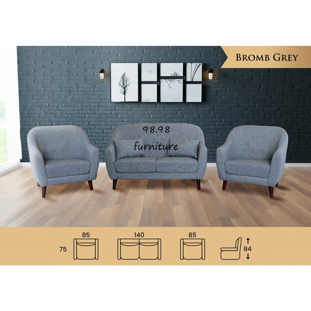 Sofa Bromb Grey Blue || Sofa  Titov || Sofa Capital || Sofa 321 - Medan