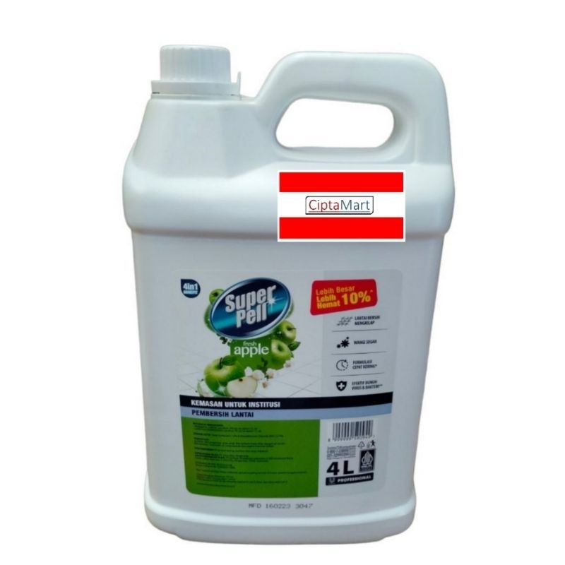 SUPER PELL PEMBERSIH LANTAI APEL 4 LITER