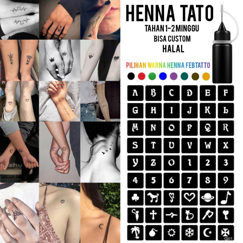 Henna Tato Halal Tahan Lama Bisa Custom Hena Kit 10ml - G01
