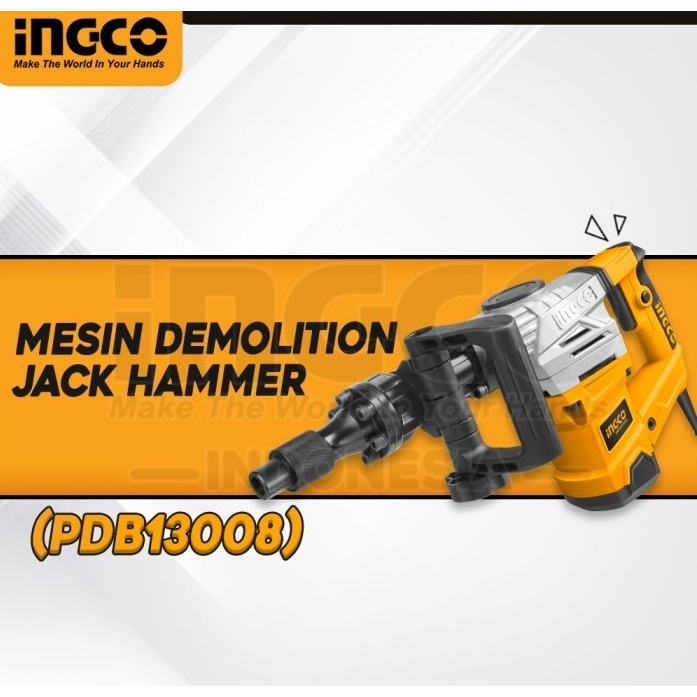 Mesin Bobok Beton Demolition Jack Hammer (6 Kg 20J) INGCO PDB13008
