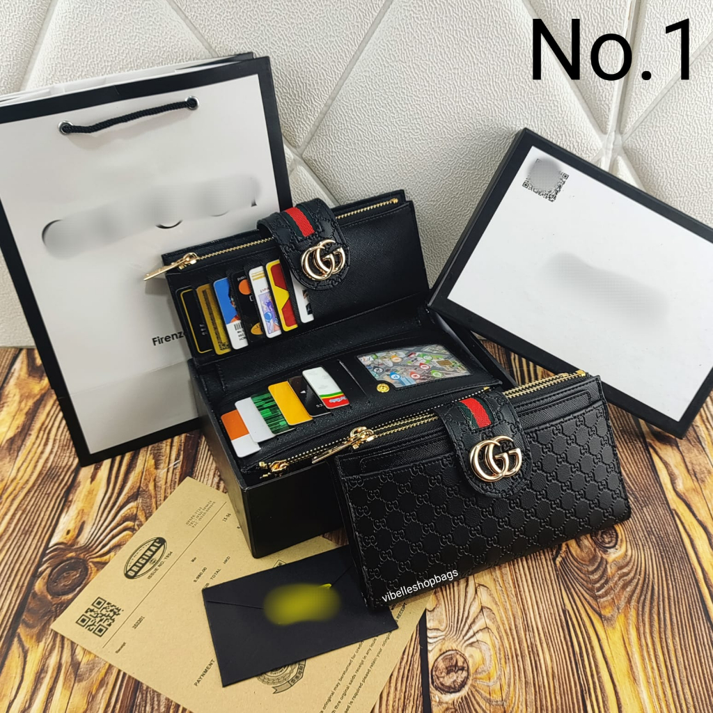 Dompet Panjang Full Kartu Import // Dompet Fashion - POUCH IMPORT/IMPORT PREMIUM/DOMPET HP/ POUCH KEREN/ POUCH HP - Dompet Wanita sx1002 Banyak Slot Kartu [Free Box &amp; Dustbag] 0521