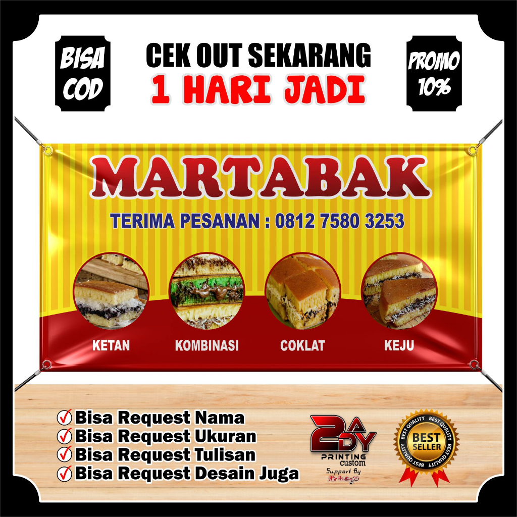 Spanduk Banner Backdrop Martabak Manis Telor / Banner Bener Jualan Martabak Manis Telor Martabak Min