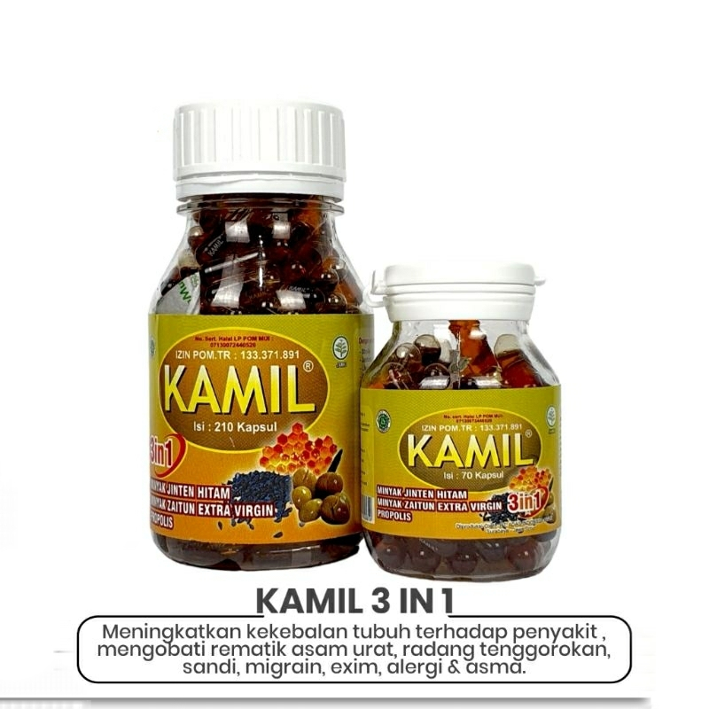 Habbatussauda KAMIL 3 in 1 Minyak Jinten Hitam Zaitun dan Propolis