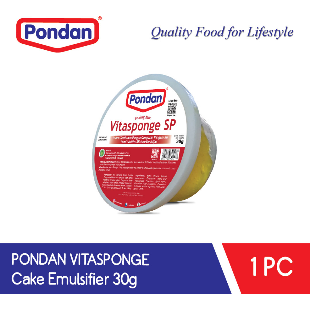 

Pondan Vitasponge 30g (Cake Emulsifier)