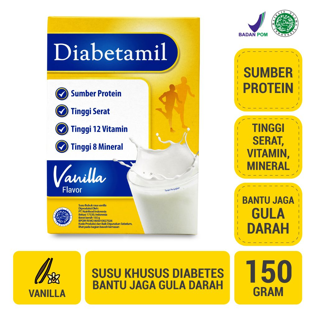Diabetamil 150g - Susu Tinggi Protein untuk Penderita Diabetes