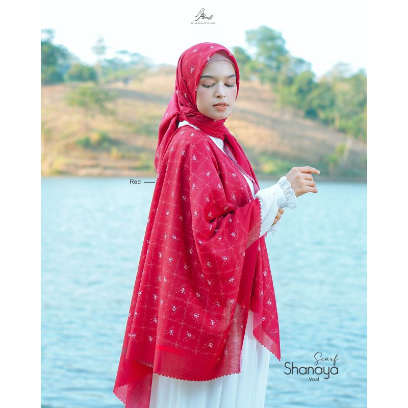 Arrafi Hijab Jilbab Kerudung Segi Empat Shanaya Scarf Voal Original Terbaru