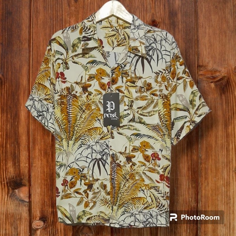 Kemeja vintage Kemeja Retro Kemeja Pria Lengan Pendek Kemeja Hawaiian Kemeja Trendy