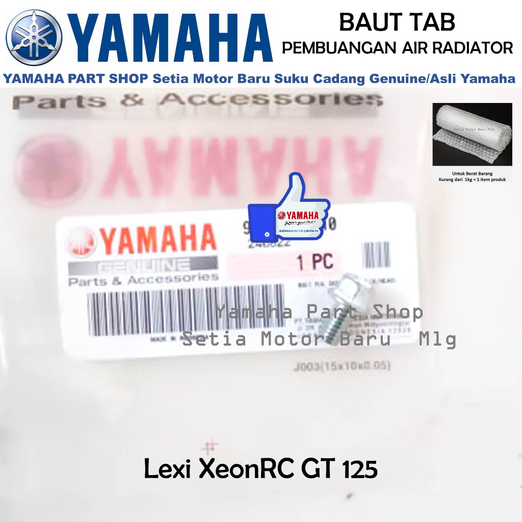 Baut Tab Pembuangan Air Radiator Lexi XeonRC Xeon Rc GT 125 Asli Yamaha Setia Motor Baru