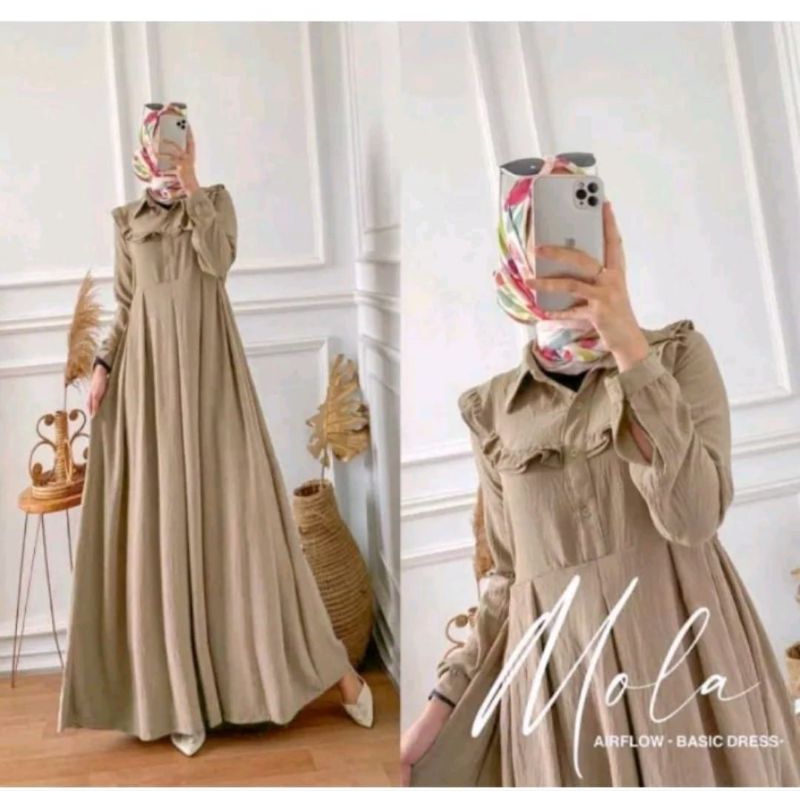 handayanishop26 || GAMIS MOLA MAXY ORIGINAL BY NABTIK GAMIS MAXY POLOS GAMIS CRINGKLE GAMIS MAXY CRI