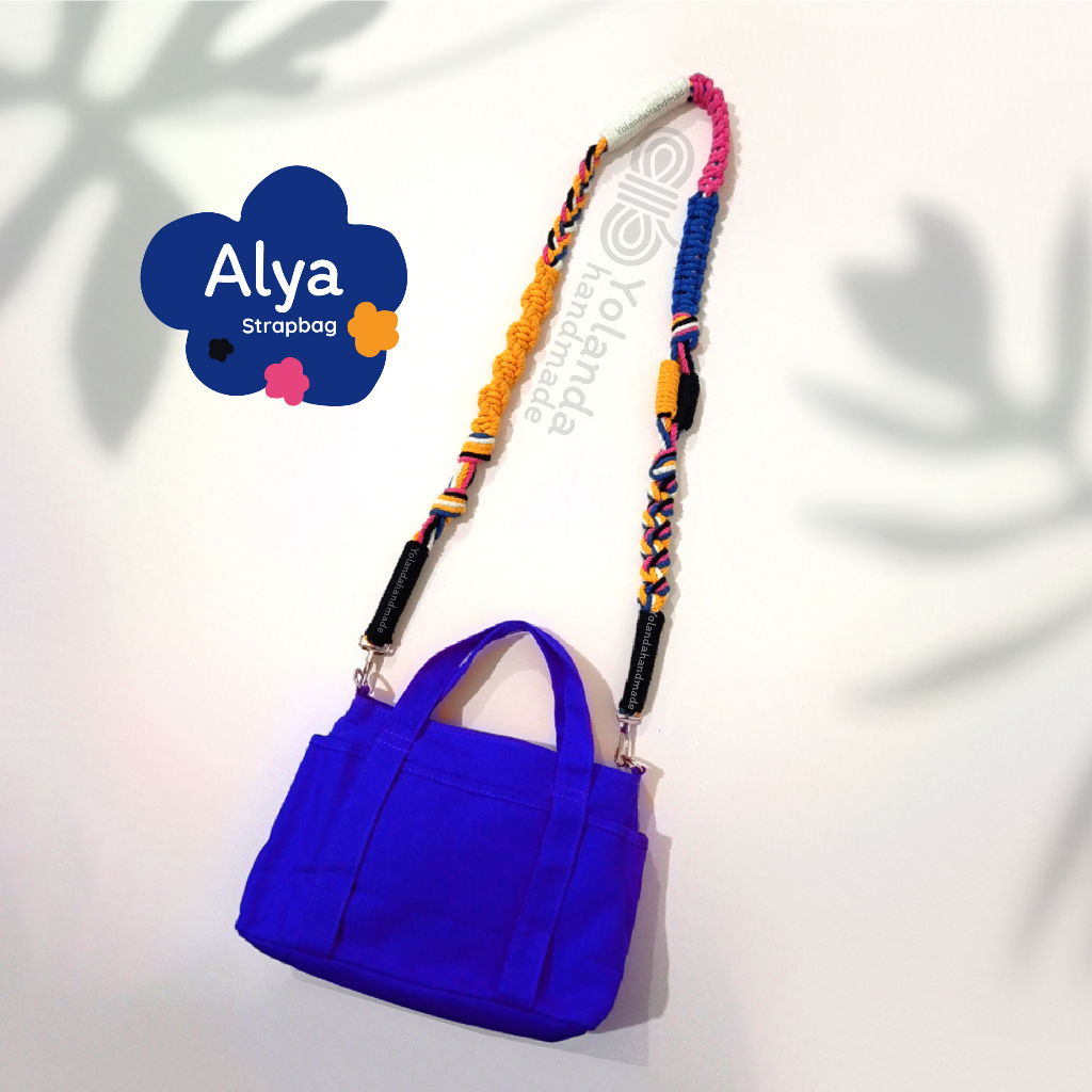 ALYA Tali Strap Bag Macrame | Premium | Tali Kamera | Strap Bag Lucu |  Custom | Puffy Bag | Sling Bag