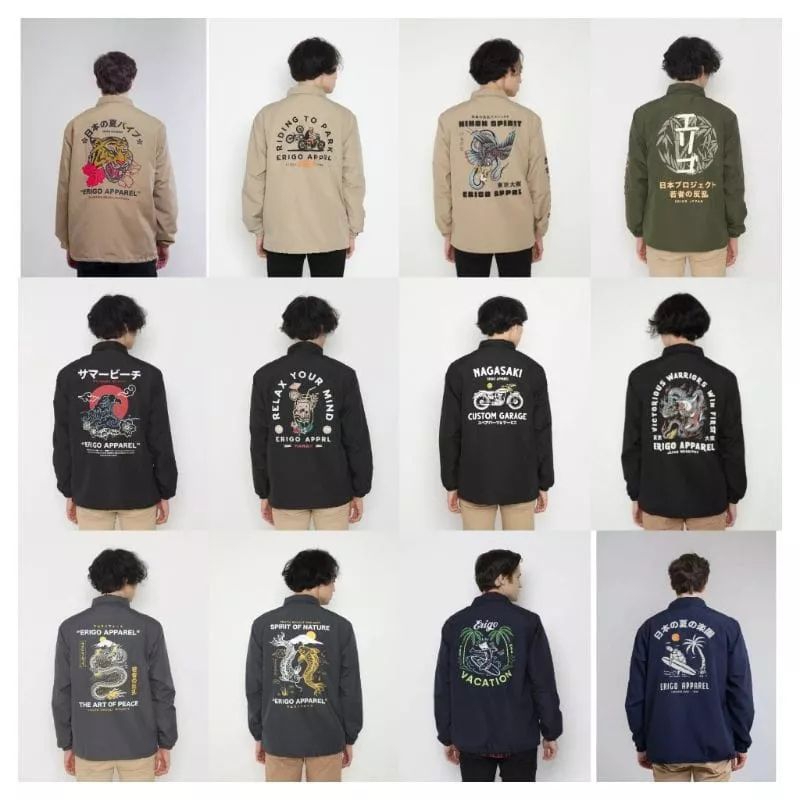 Andinashoop_ Jaket Pria Coach Parasut Gambar Naga Tren Masa Kini