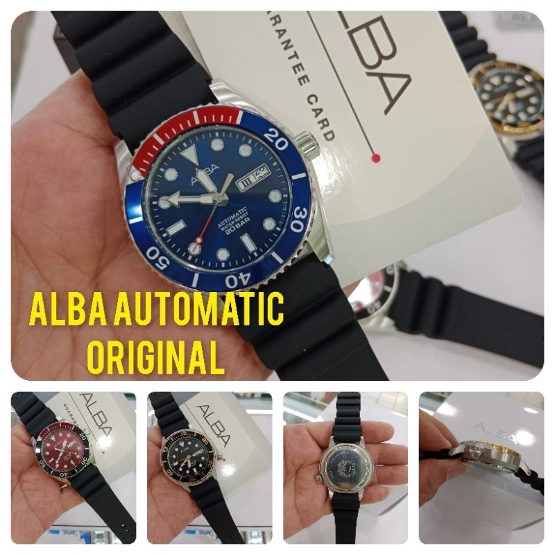 Jam tangan pria Alba samurai Pepsi Automatic  original