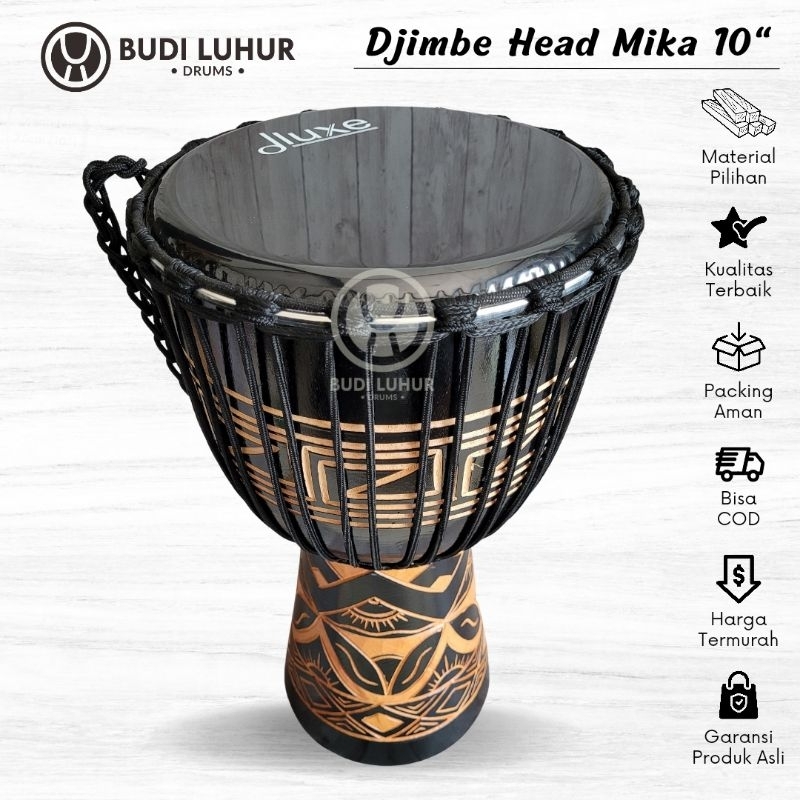 Kendang Jimbe Reggae Gendang Djimbe Head Mika 9 10 11 12 Inch Suara Standar