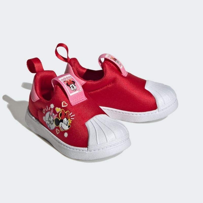SEPATU SANDAL ANAK ADIDAS ORIGINAL SUPERSTAR 360 DISNEY RED WHITE